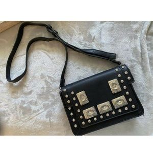 Boho Style Black Crossbody Medium Size